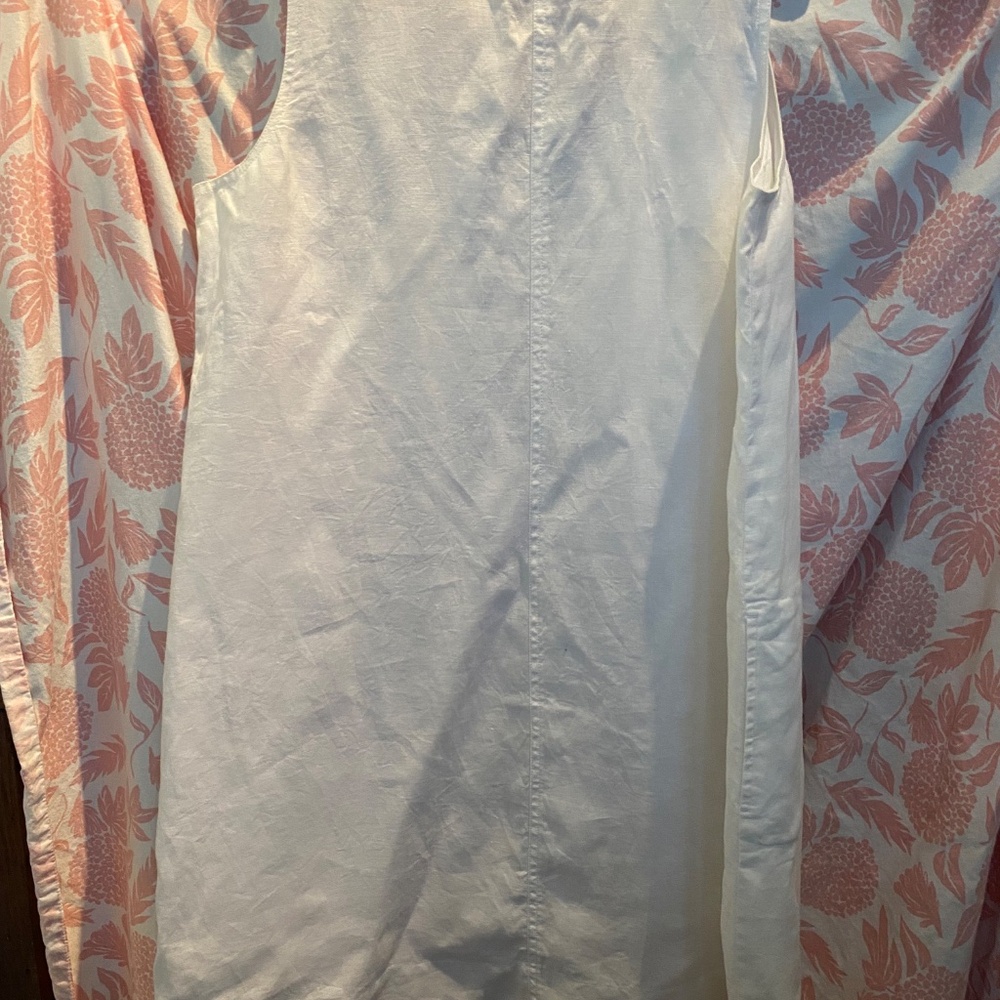 J. Jill white sleeveless linen short dress with pockets - Picture 2 of 4